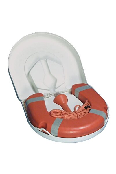 OSCULATI Set Lifebuoy Horseshoe with White ABS Case Quick Opening for Mounting