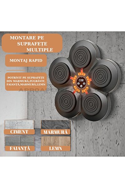 APF Aparat de antrenament de box cu țintă inteligentă APF®, LED, conexiune Bluetooth, difuzor încorporat, mănuși