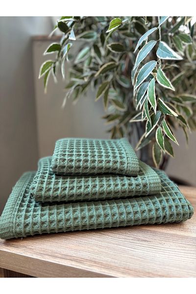 d'niss home touch of nature in your home Waffle Patterned Multi-Purpose Towel Set