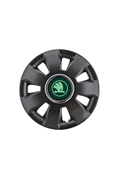 Autohelix MSA Set de 4 capace pentru jante de 16 inch, pentru Skoda Verde model Ares Black