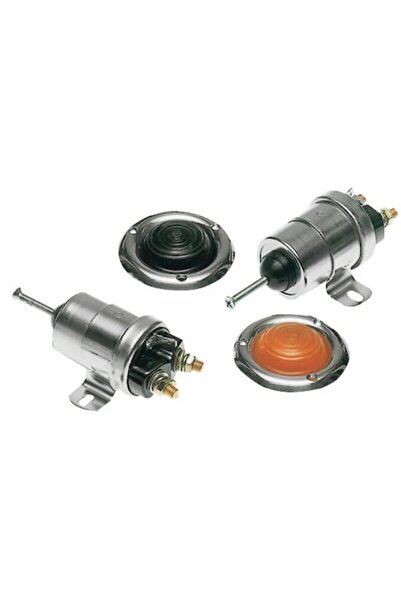 OSCULATI Remote Switch 12/24V, Red, 2000W, Rubber Pedal, Stainless Steel Sealed Ring Nut