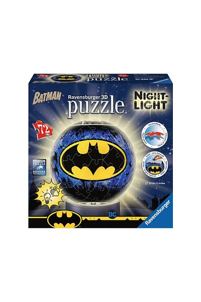 RAVENSBURGER Puzzle glob - Night Edition - Batman, 72 piese
