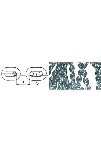 GFN Lanț galvanizat calibrat GFN, 25 m, diametru 6 mm, uz general