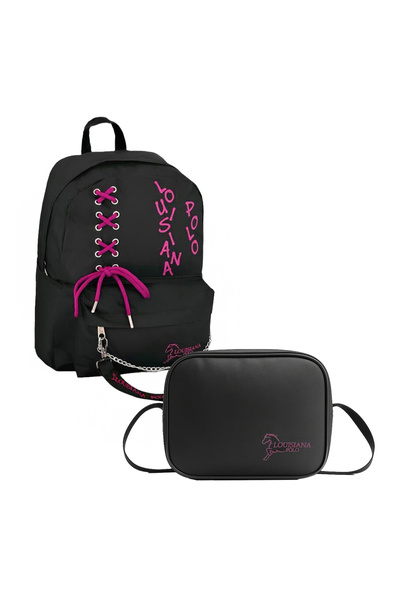 louisiana polo Set școală – Rucsac + Nutriție Termică Roz 1141