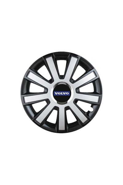 Autohelix MSA Set de 4 capace de jantă R14 Flash Grey-Black pentru gama de mașini Volvo