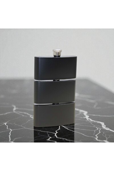 Kuzey Tacı Modular 3 Compartment Black Flask – Design Stainless Steel Vip