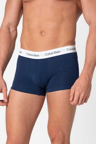 Calvin Klein , Set of low-rise boxers - 3 pairs, Red, White, Dark Blue, Size S