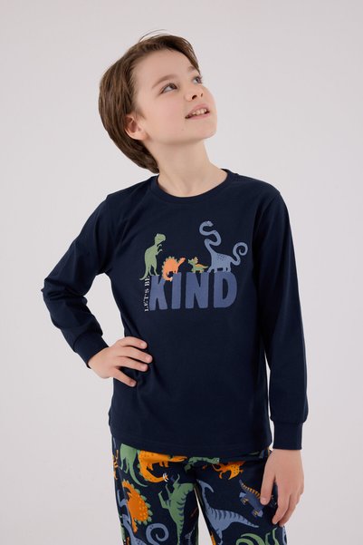Rolypoly Boy's Navy Blue Pajama Set