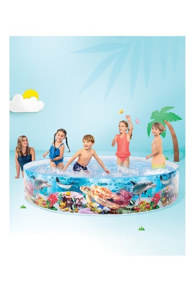 Intex حوض سباحة سنابسيت أزرق عميق 244×46 سم