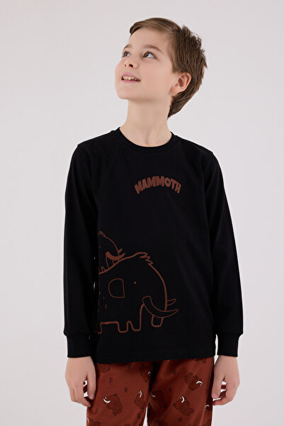 Rolypoly Erkek Çocuk Siyah Pijama Takımı