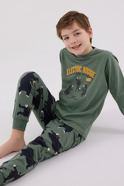 Rolypoly Boy's Green Pajama Set