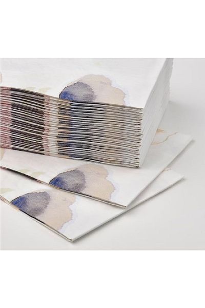 IKEA SOMMARFLOX Floral Paper Napkins 15×15″, Pack of 30 – Multicolour Table Linen