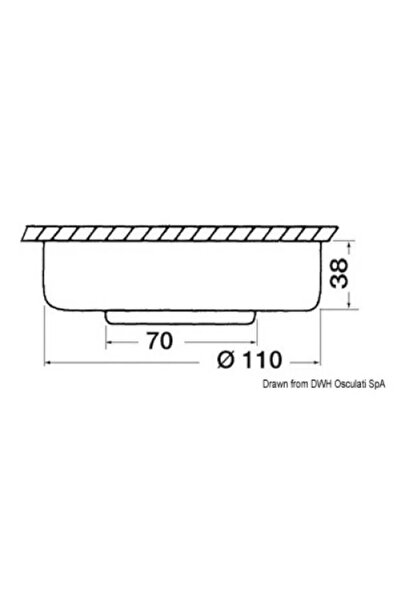 OSCULATI Plafoniera Led BatSystem Sun, Montare in Nisa, Corp Abs Alb, Difuzor Opal