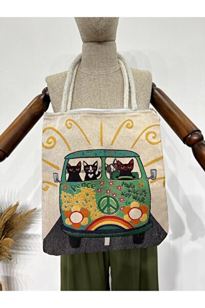 Berel Moda نسيج منسوج حقيبة كتف نسائية ملونة منقوشة عرقيًا