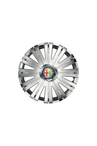 Autohelix MSA Set of 4 Wheel Covers suitable for 16 inch rims, for Alfa Romeo, Active Chrome model