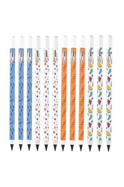 Panda Panpen Neşeli Desenler Serisi Bitmeyen Kurşun Kalem (PAN719) 12 Adet