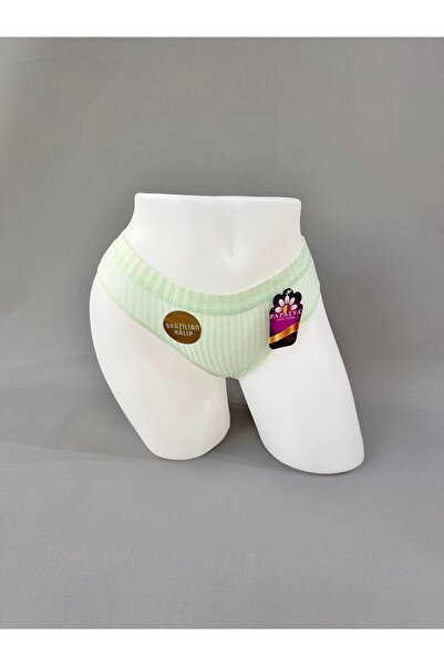 Papatya Comfortable Brazilian Fit Panties with Striped Stretch Fabric and Thi...