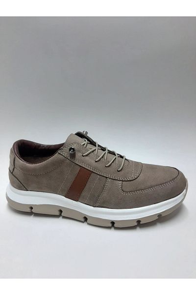 VELOCE Genuine Leather Nubuck Sand Color Lightweight Comfortable Laceless Daily Summer Men's Shoes