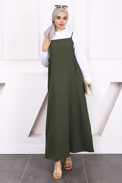 İmajButik Rochie Gilet Hijab Kaki