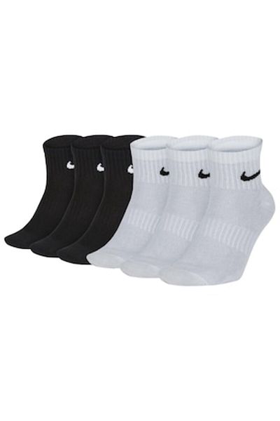 Nike , Set de sosete unisex Everyday - 6 perechi, Negru, Alb, 38-42