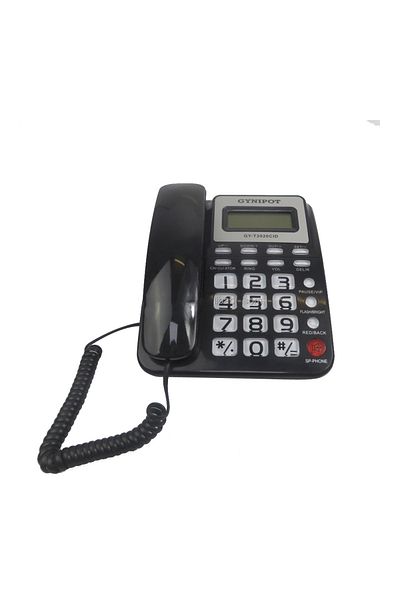 Poro Online Telefon fix cu fir pentru seniori cu taste mari, afisaj apelant si apelare rapida