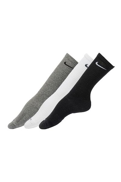 Nike Set de 3 șosete fitness unisex Everyday Plus - alb, negru, mărime S