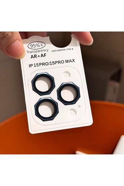 EDELFU عدسة حماية الكاميرا بزاوية 8Gen Design Sapphire مع جهاز تركيب لهاتف iPhone 15 Pro Max و15 Pro