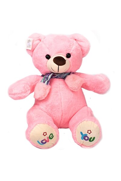 OEM Ursuleț de pluș „Te iubesc”, roz, 60 cm