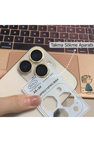 EDELFU Camera Protector with Corners for iPhone 15 Pro Max and 15 Pro 8Gen Design Sapphire Lens with Mounting Apparatus
