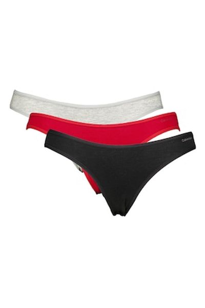 Calvin Klein Set de chiloți din amestec de bumbac - 3 perechi, roșu, negru, gri, XL