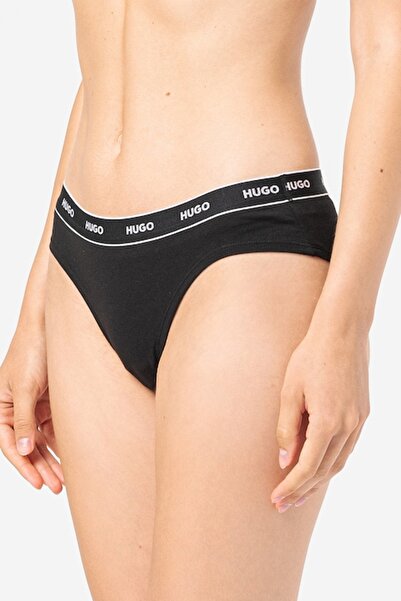 HUGO , Set of 3 Briefs with Logo Waistband, White, Black, 2XL