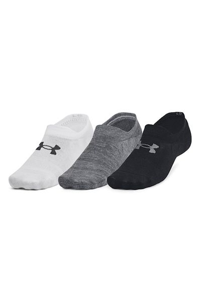 Under Armour , Set de sosete unisex foarte scurte, pentru antrenament Essential - 3 perechi, Negru, G