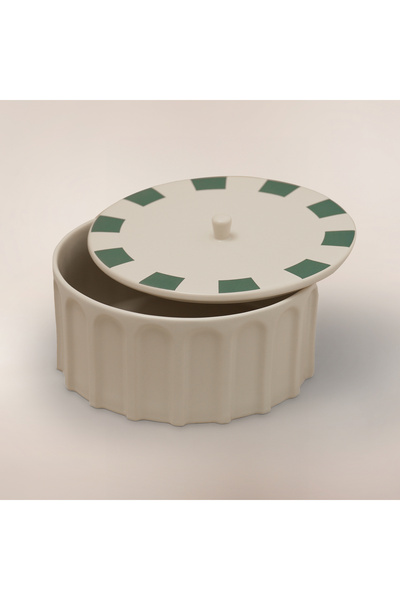 LA MESA علبة طعام بورسلين مجموعة طيبة، قطر أخضر 30 سم