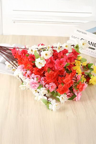 Buka Shops Dekoratif 63 cm Yapay Şeftali Çiçeği Demeti - Pembe