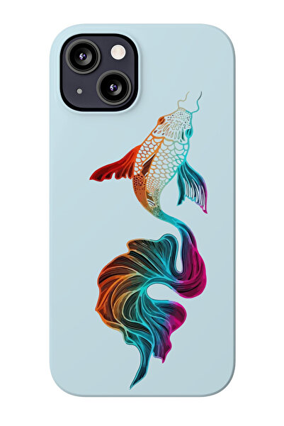 izzytech حافظة هاتف من السيليكون بتصميم سمكة HD متوافقة مع هاتف iPhone 16 Pro