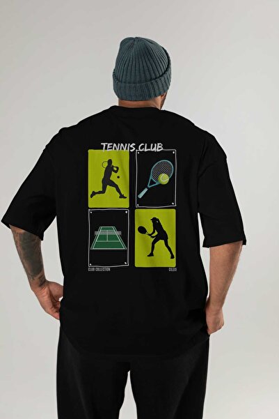 Ankhises Tricou oversize cu imprimeu pe spate Tenis Club Bărbați Femei Tricou...
