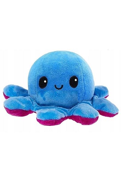 OEM Set 2 plush toys double-sided octopus, 19x18 CM, Blue/Pink