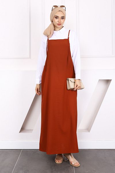 İmajButik Φόρεμα Kremit Hijab Gilet