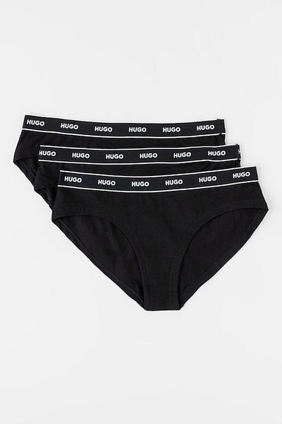 HUGO , Set de lenjerie intimă cu logo în talie - 3 perechi, Negru, 2XL