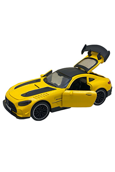JPT Macheta Mercedes AMG galben competition sunet lumini deschide tot