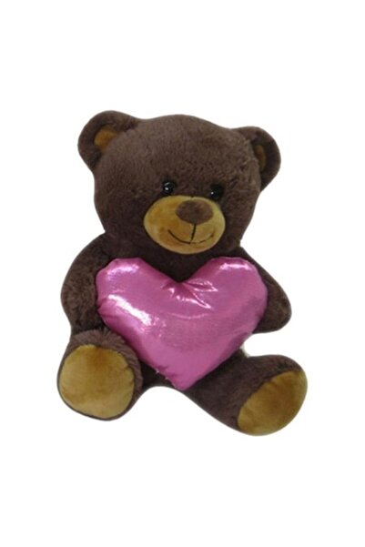 One Two Fun Ursuleț de pluș cu inimă 25 cm, maro