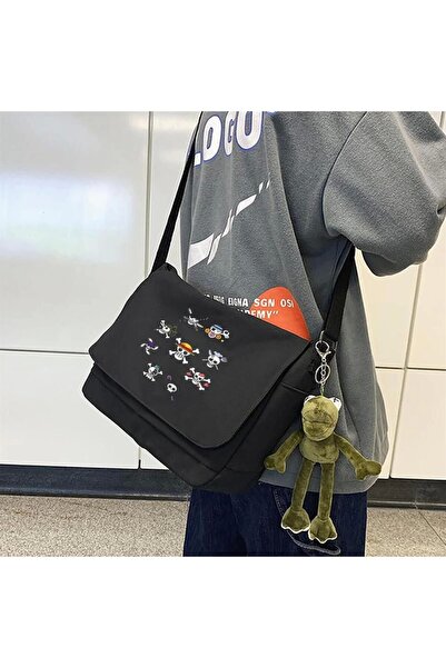 Violon One Piece Characters Printed Unisex Μαύρη τσάντα Messenger