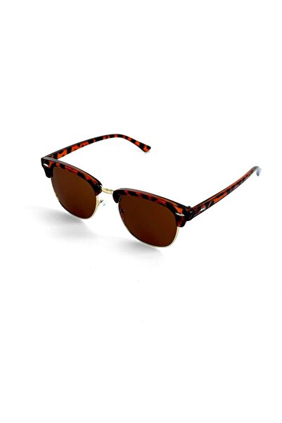 ablukaonline Men's Half Frame Classic Glasses Brown