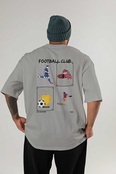 Ankhises Tricou oversize cu imprimeu pe spate Football Club Bărbați Femei Tri...