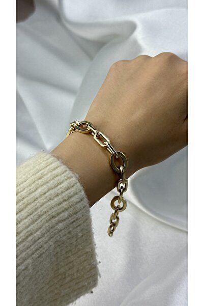 Yamaner Kuyumculuk Halka Ve Ataç Detaylı Altın Bileklik