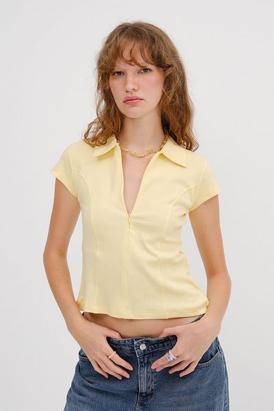 Addax Polo Neck Zippered T-Shirt P251093