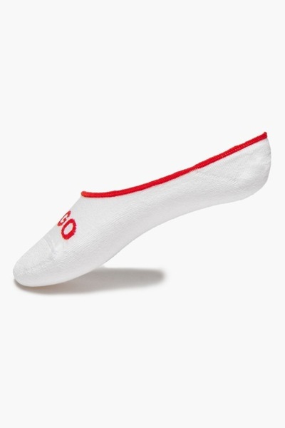 HUGO - Set de sosete foarte scurte cu logo - 3 perechi, Rosu, Alb, 39-40