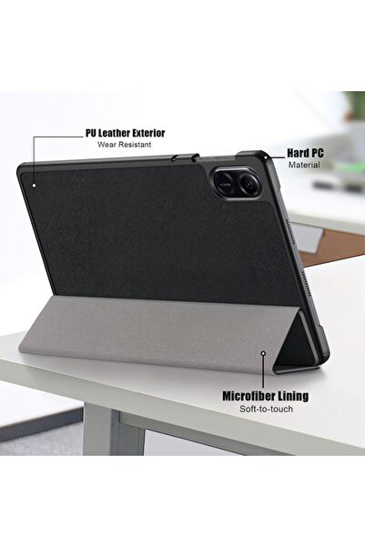 Dali Protective Case for Tablet Compatible with Honor Pad X9/X8 Pro, FoldPro, Stand Type, Faux Leather, B