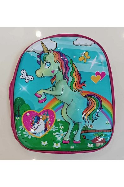 glowfit 5d Embossed Unicorn Kindergarten Creșă și Geantă de utilizare zilnică