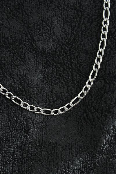 shopwave 316L Steel Classic Figaro Chain Model Silver Color Men's Necklace